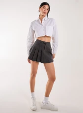 Deconstructed Tennis Skirt  - L  - CHARCOAL