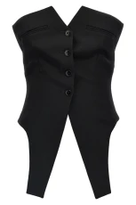 Deconstructed vest Black Size