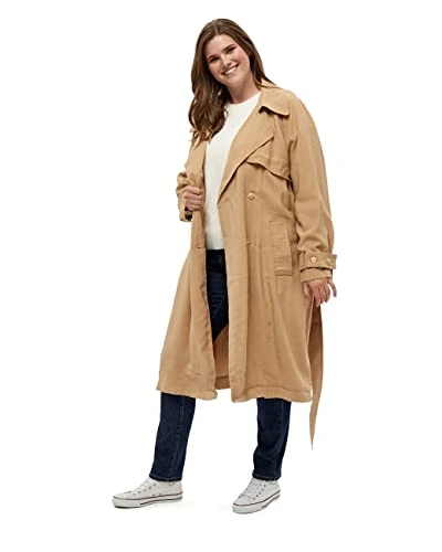 Delilah Trenchcoat Curve | Beige Women'S Coats | Spring Women'S Coat | Size 24