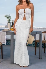 Delphine White Maxi Skirt
