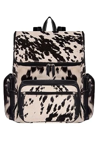 Deluxe Cowhide Hair Print Fur Leather Backpack Rucksack/Knapsack Bag Travel Shoulder Bag