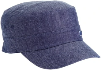 Denim Army Cap, Blue (Indigo), Small (Manufacturer Size: Small/Medium)