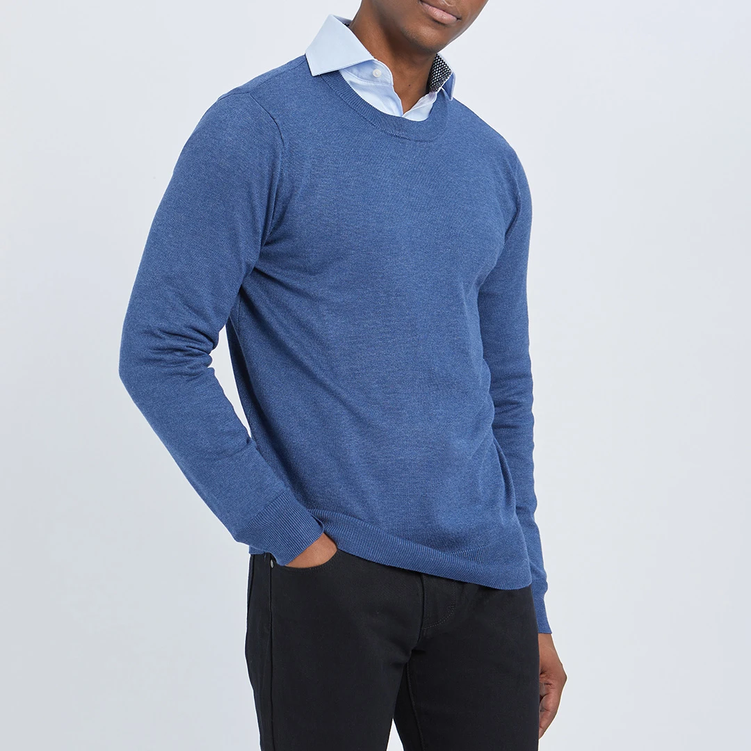 Denim Crew Neck Jumper