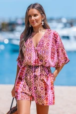 Desert Dreams Boho Romper - Pink