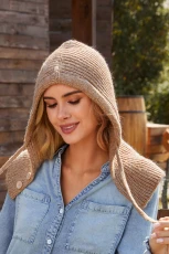 Detached Knit Hood - Neutral
