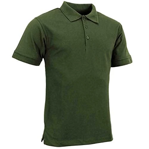 Details about Mens Premium Short Sleeve Comfort Fit Plain Polo Shirt Military Green