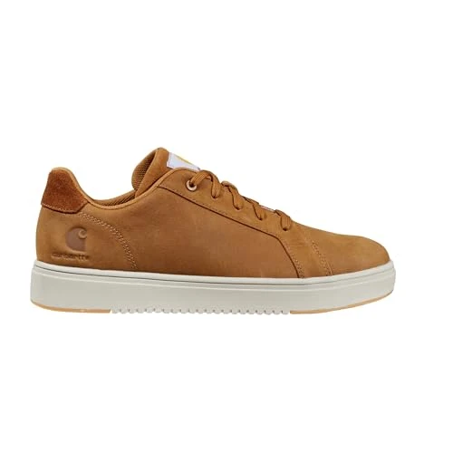 Detroit Leather Sneakers for Men - Comfortable Shoes for Men with Wide Toe Box, Comfort Footbed and Midsole, and Slip-Resistant Outsole, Brown - 9M