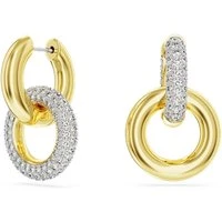 Dextera Gold Interlocking Loop Hoop Earrings