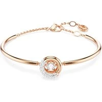 Dextera Rose-Gold Round Cut Stud Bangle Bracelet