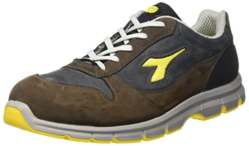 Diadora Unisex Adults Run Low S3 Work Shoes, Brown (Marrone Scuro/blu Maiolica), 5 UK