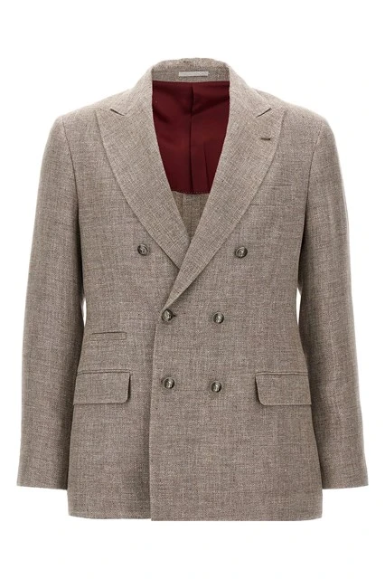 Diagonal deconstructed blazer Brown Size