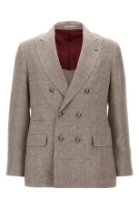 Diagonal deconstructed blazer Brown Size