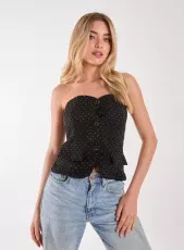 Diamante Bandeau Waistcoat BLACK