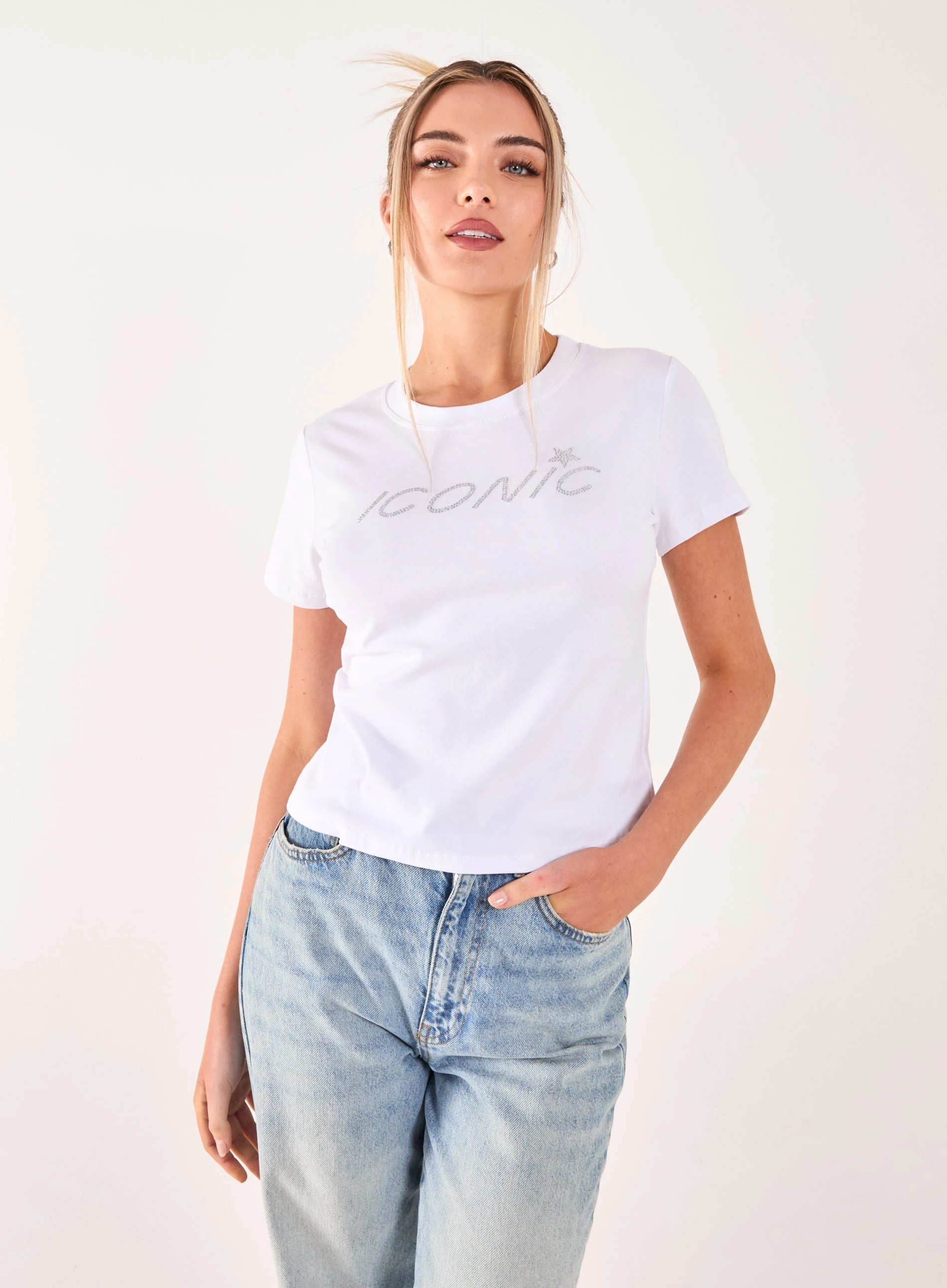 Diamante 'Iconic' Tee WHITE