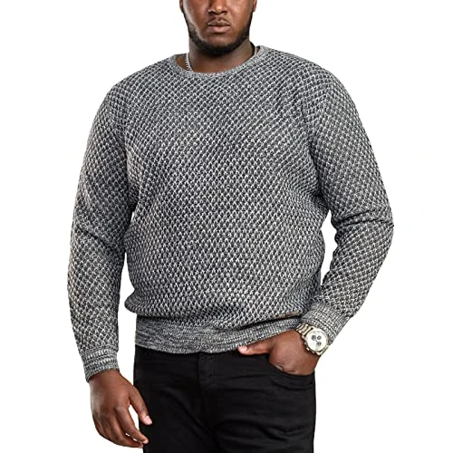 Diamond Crew Neck Jumper - Men's Grey