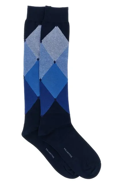 Diamond-shaped socks - Blue