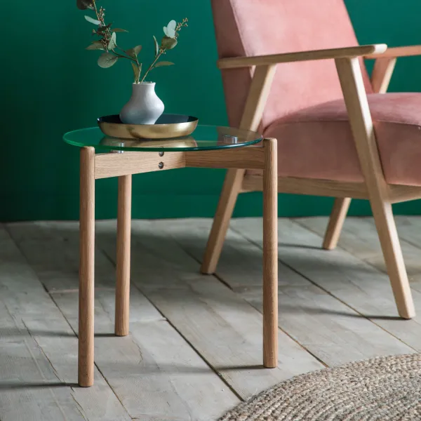 Diego Side Table Oak - Brown