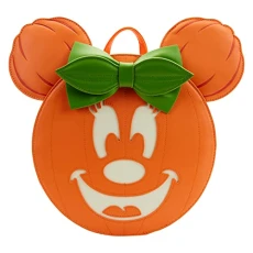 Disney Glow Face Minnie Pumpkin Womens Double Strap Shoulder Bag Purse Disney Glow Face Minnie Pumpkin Womens Double Strap Shoulder Bag Purse