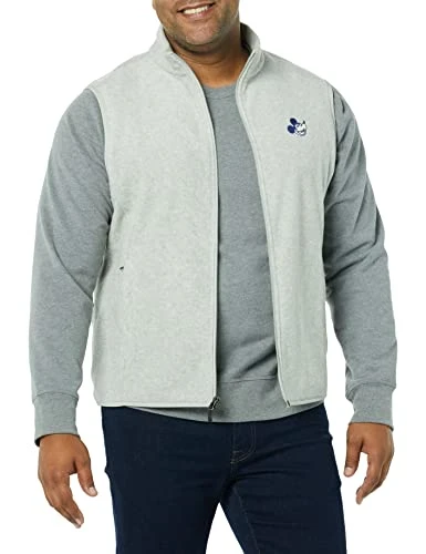 Disney | Marvel | Star Wars Men's Polar Fleece Vests, Happy Mickey, XS