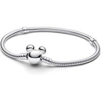 Disney Mickey Mouse Clasp Moments Snake Chain Bracelet - 17cm