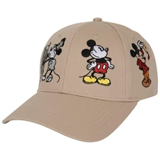 Disney Mickey Mouse Through The Years Baseball Cap, Brown, One size