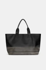 Distressed-Effect Shopper Bag - Black