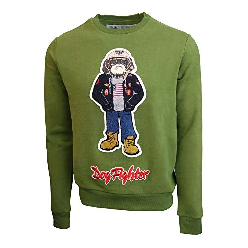 Dog Fighter Crewneck Sweatshirt Olive