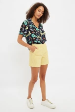 Dora Summer Gingham Shorts In Yellow