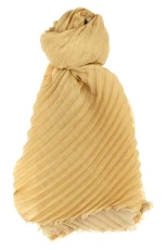 Double Pleats stole Beige Size U