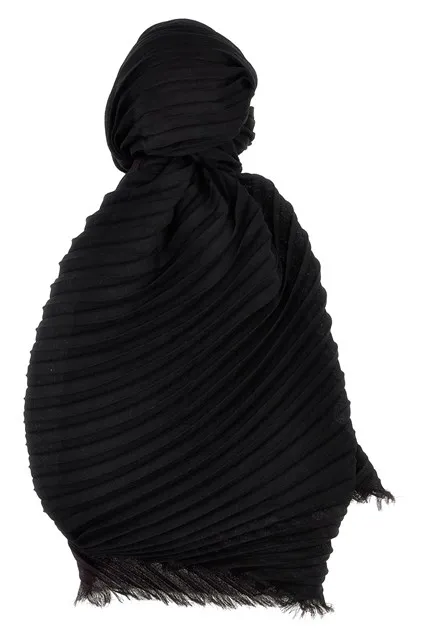 Double Pleats stole - Black