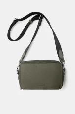Double Zip Crossbody Bag - Khaki