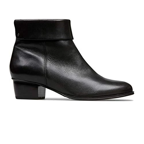 Dove Womens Leather Ankle Boots (4 UK, Black, numeric_4)