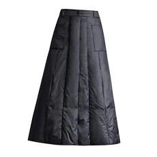 Down Cotton High Waist Women Clothes Autumn Winter Casual Loose Midi Skirts, XXL Down Cotton High Waist Women Clothes Autumn Winter Casual Loose Midi Skirts, XXL