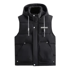 Down Vest Winter Coat Youth Men Thickened Water-Resistant Packable Puffer Gilet Black 4XL Down Vest Winter Coat Youth Men Thickened Water-Resistant Packable Puffer Gilet Black 4XL