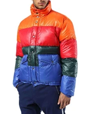 DOWNP-ED Jacket Men's Quilted Jacket (M, Red)