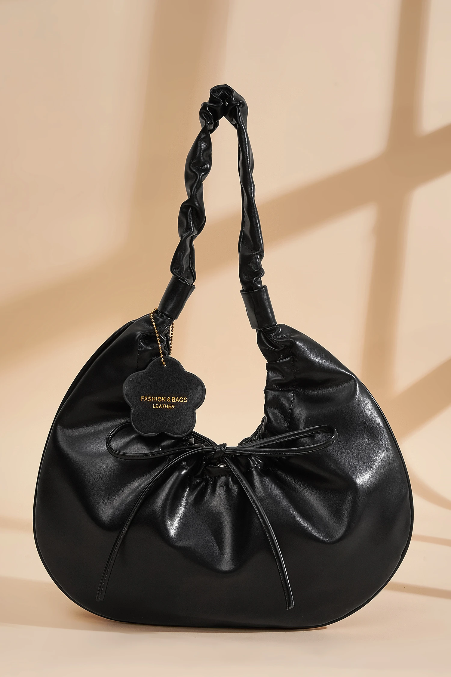 Downtown Darling Faux Leather Bag - Black