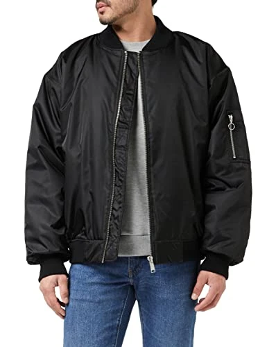 Dr Denim Men's Hector Bomber Jacket, Black, M