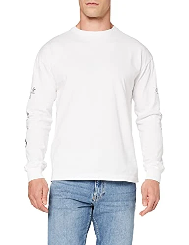 Dr Denim Men's Hoffman Long Sleeve t-Shirt, White Re-use, M