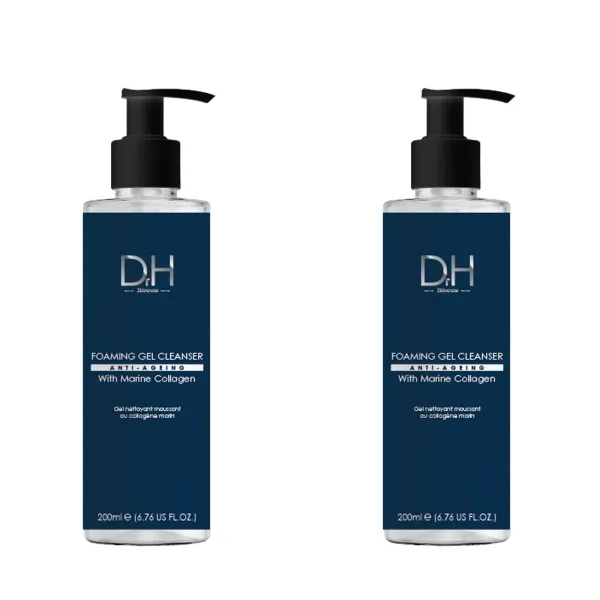 Dr H Foaming Gel Cleanser with Marine Collagen 120ml x Duo Pack - White