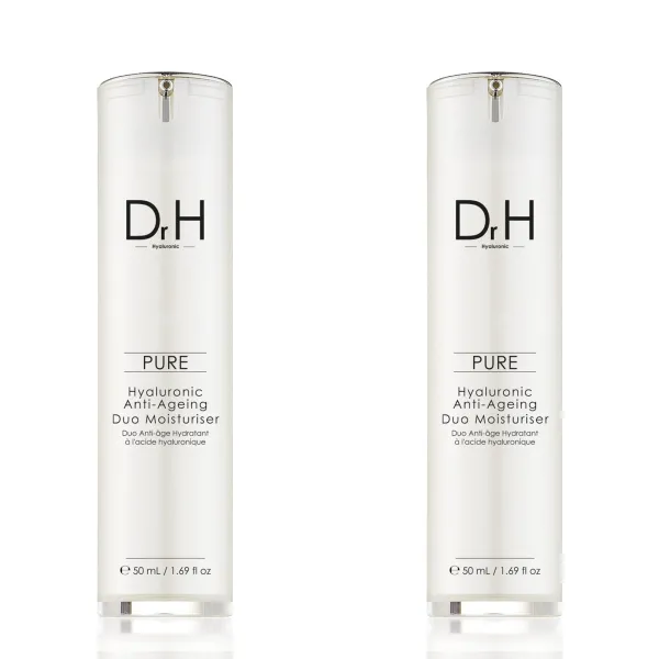 Dr H Hyaluronic Acid Duo Moisturiser 50ml x Duo Pack - White