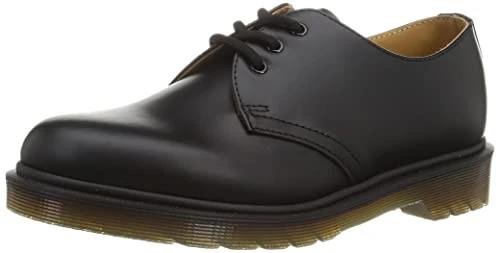 Dr. Marten's 1461PW, Unisex-Adults' Lace-up Flats, Black Smooth, 7 UK (41 EU)