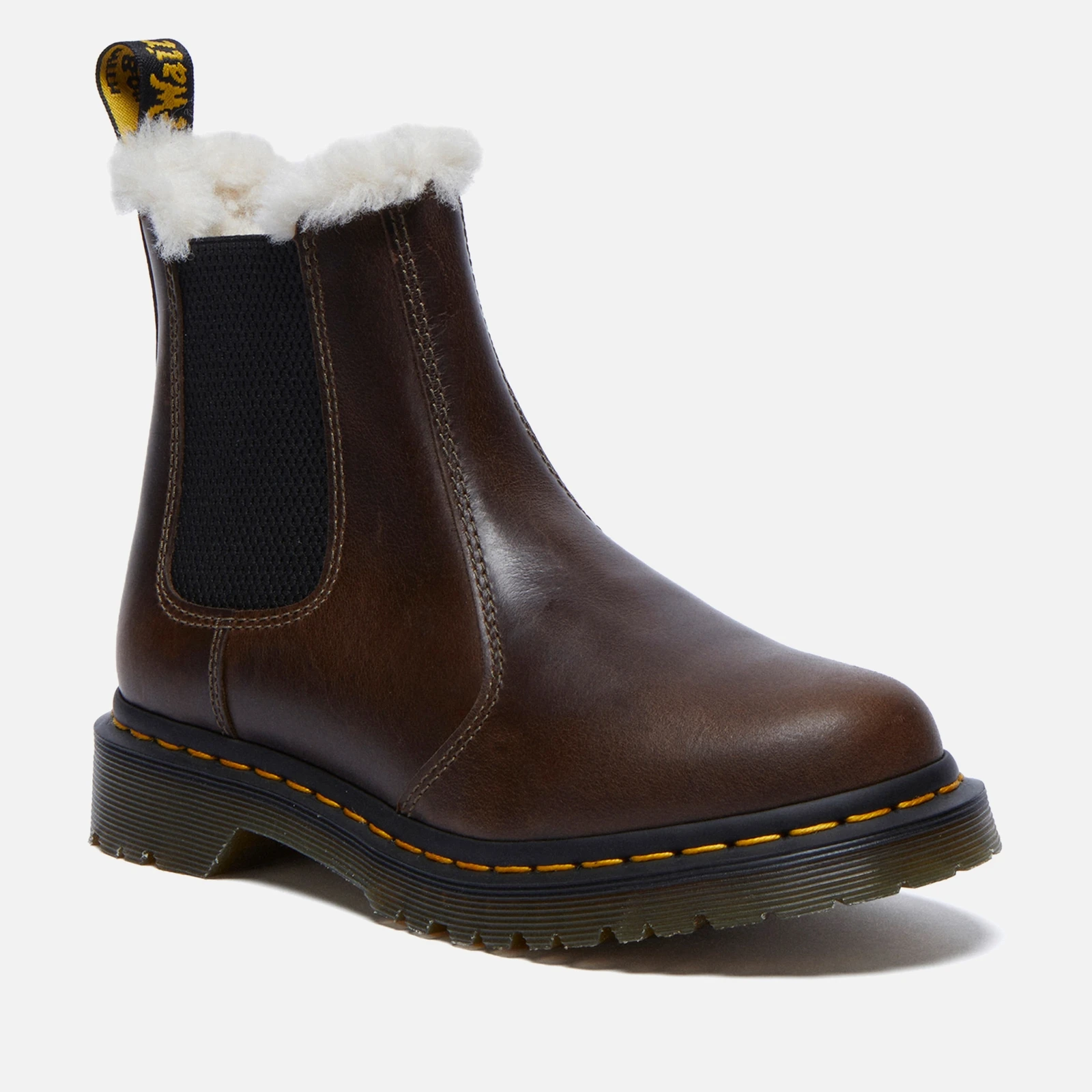 Dr Martens Womens 2976 Leonore Faux Fur ined Leather Boots - Brown