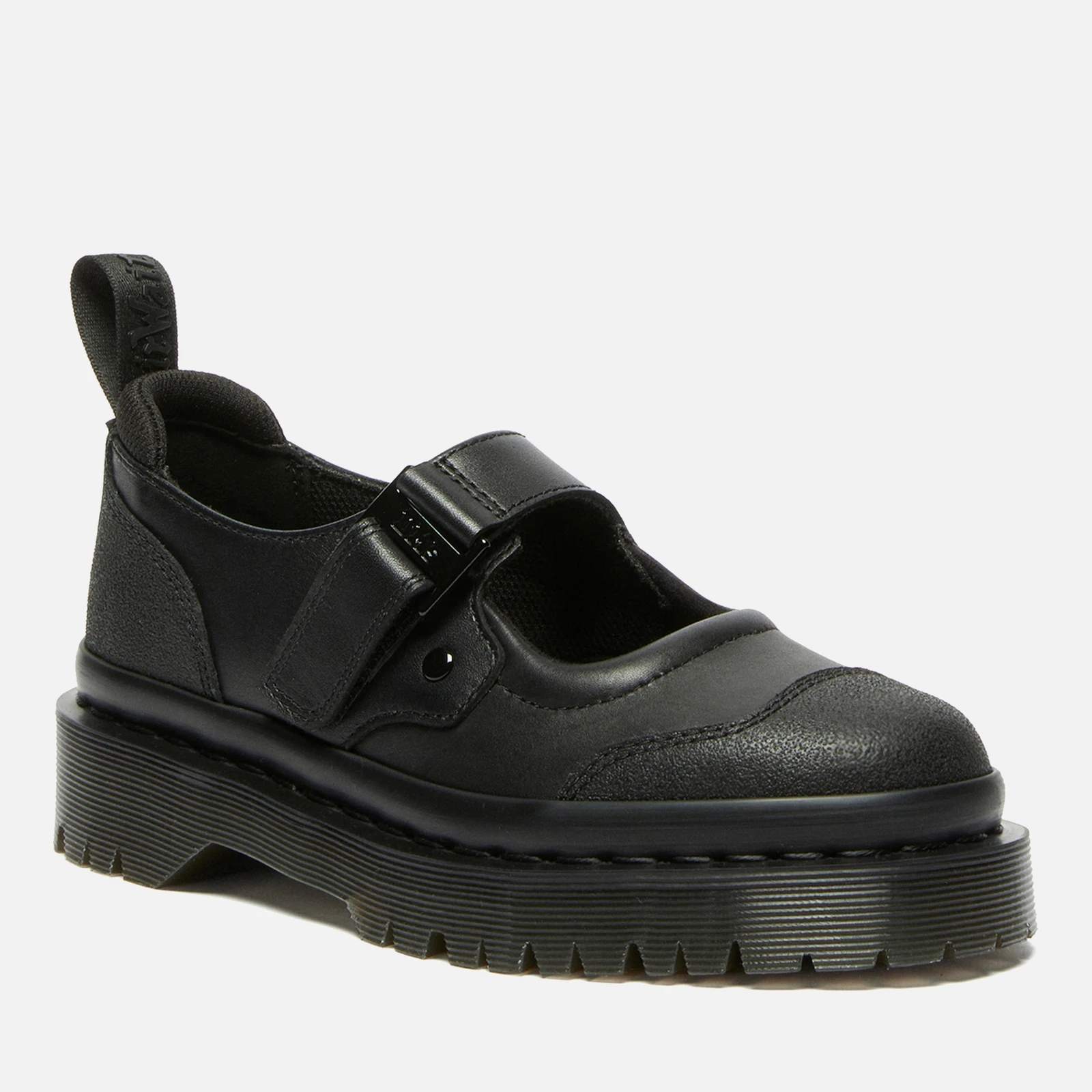 Dr Martens Womens Indica II Bex Tech Leather Mary Jane Shoes - Black
