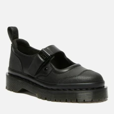 Dr Martens Womens Indica II Bex Tech Leather Mary Jane Shoes - Black