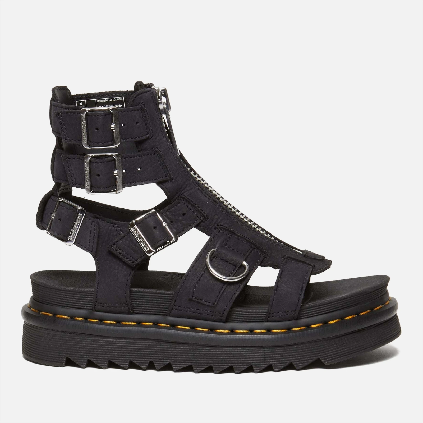 Dr Martens Womens Olson Leather Gladiator Sandals - UK - Grey