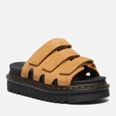 Dr Martens Womens Raine Suede Slide Sandals - Tan