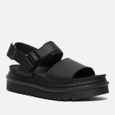 Dr Martens Womens Voss Leather Strap Sandals - Black