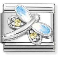 Dragonfly Light Blue Yellow Charm