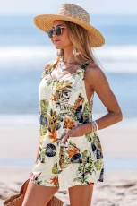 Dreamy Garden Tropical Romper - Green