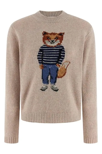 Dressed Fox sweater - Beige